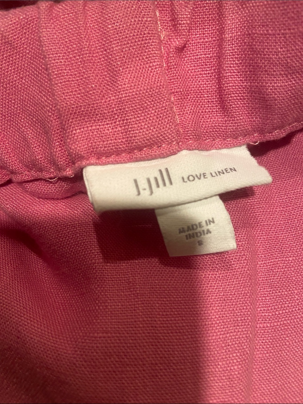 J. Jill Bright Pink Wide Leg Button-Accent Pants - Picture 2 of 9